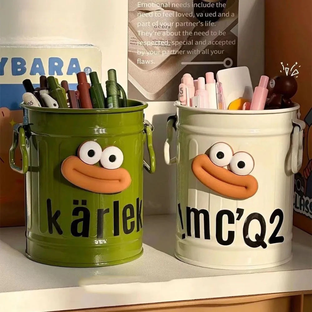 Simple Desk Organizer with Letter Stickers