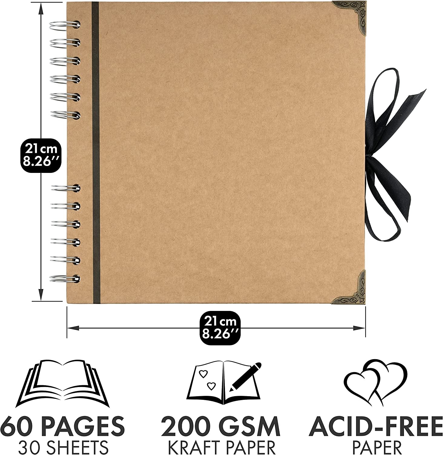 Elegant Scrapbook Memory Book – Preserve & Personalize Your Precious Moments