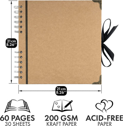 Elegant Scrapbook Memory Book – Preserve & Personalize Your Precious Moments