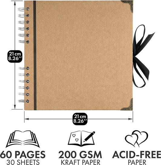 Elegant Scrapbook Memory Book – Preserve & Personalize Your Precious Moments