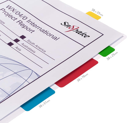 Snopake Filing Index Tabs – Durable, Repositionable & Perfect for Organization