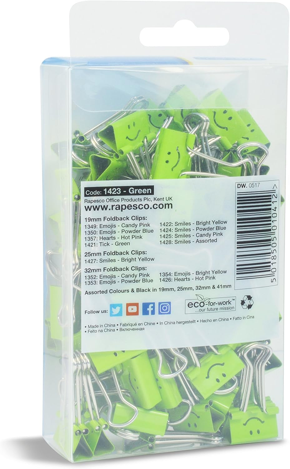 19mm Smiles Foldback Clips – Fun, Durable & Perfect for Organizing