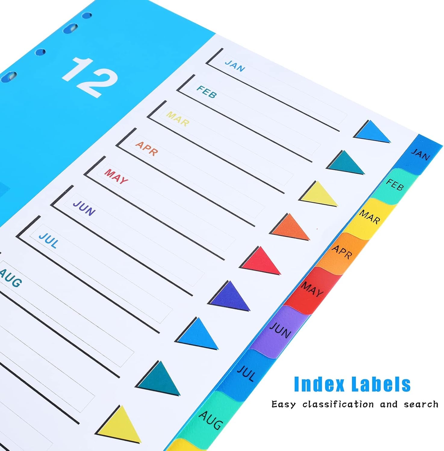 A4 Monthly File Dividers – Pack of 5 for Organized Filing