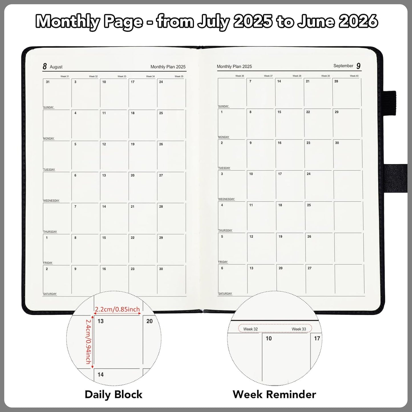A5 Academic Diary 2025-2026 – Elegant, Secure & Perfect for Daily Planning
