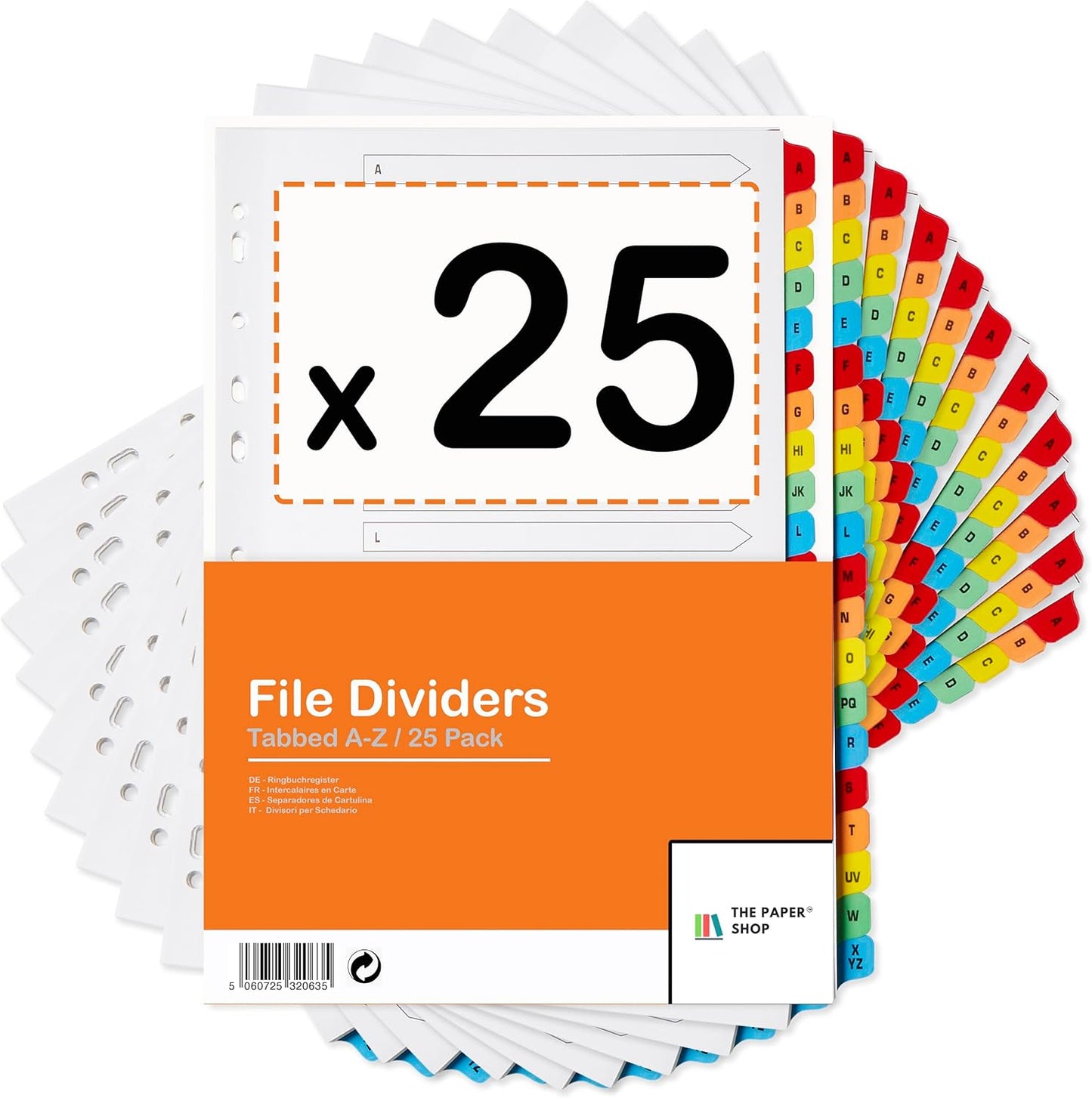 A4 A-Z File Dividers – Durable & Alphabetically Organized for Easy Filing