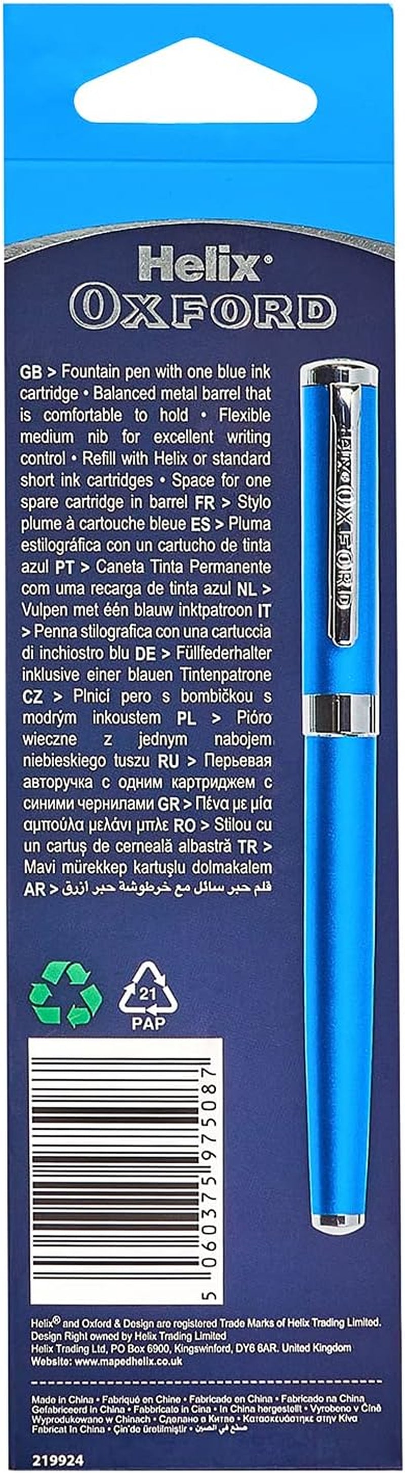 Helix Oxford Fountain Pen – Elegant Design & Smooth Writing Experience