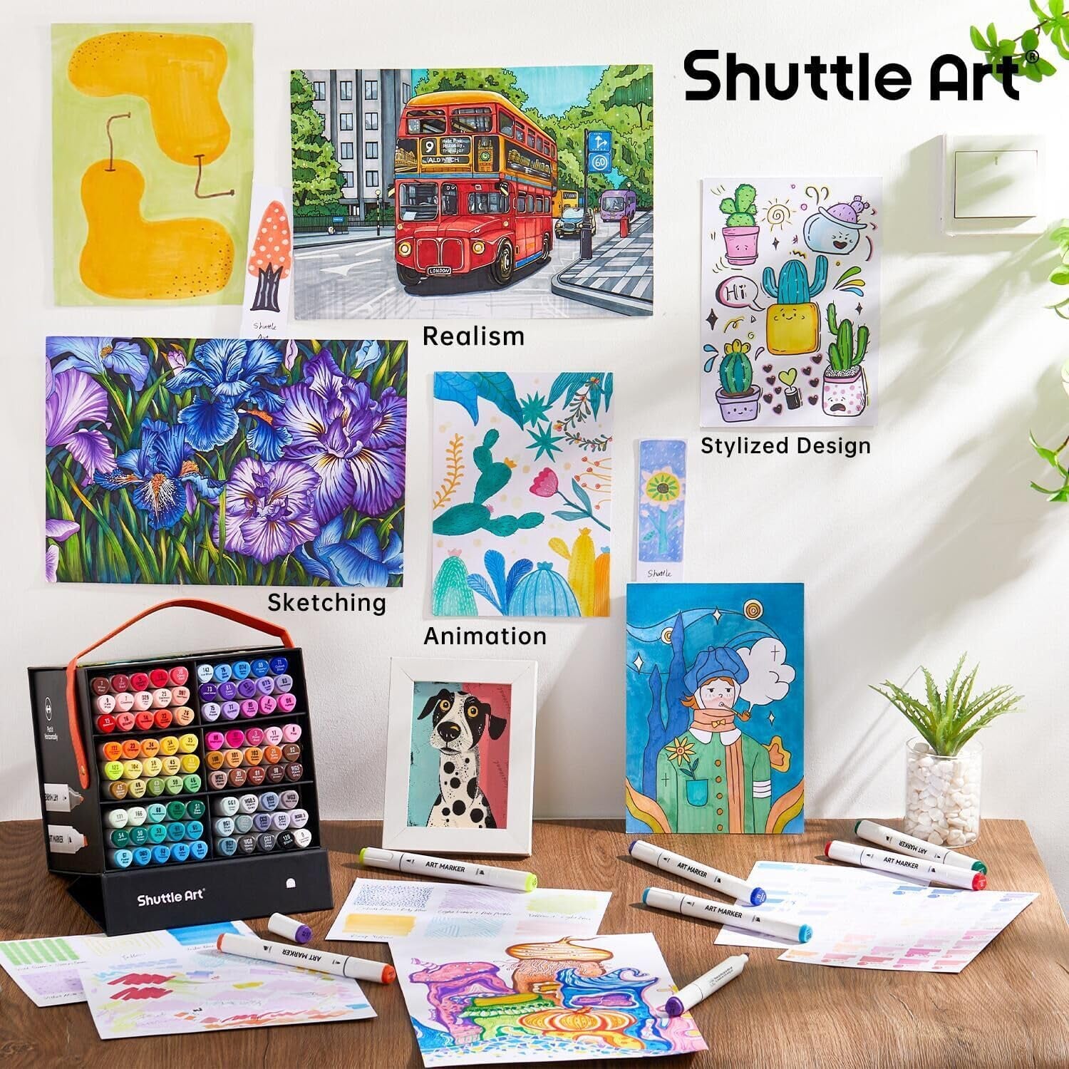 Shuttle Art 89-Piece Dual Tip Marker Set