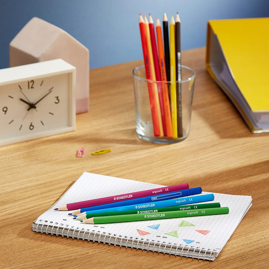 STAEDTLER Ergosoft Coloured Pencils – Vibrant Colours & Ergonomic Design for All Ages