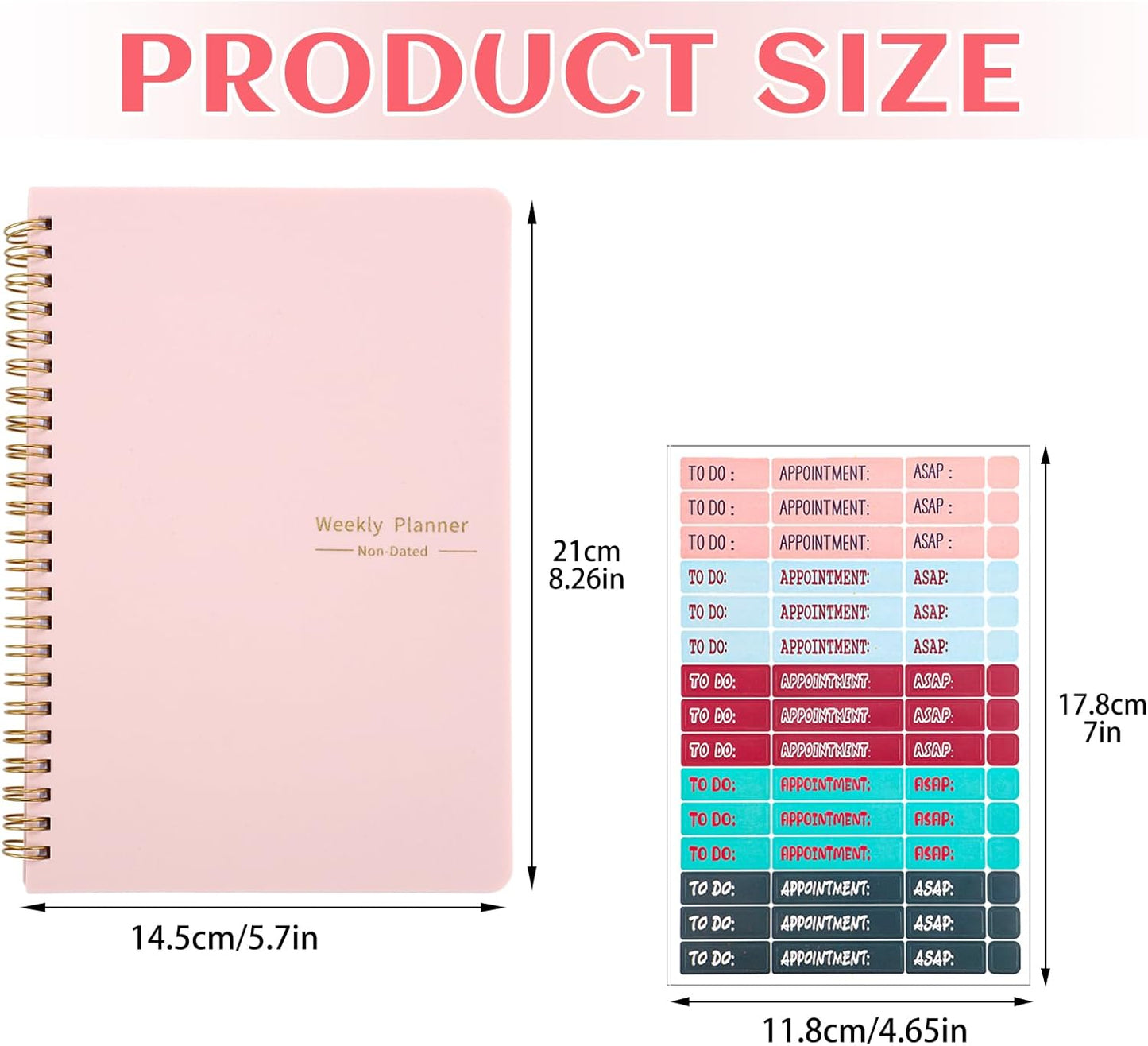 A5 Undated Weekly Planner – Spiral-Bound, Portable & Perfect for Productivity
