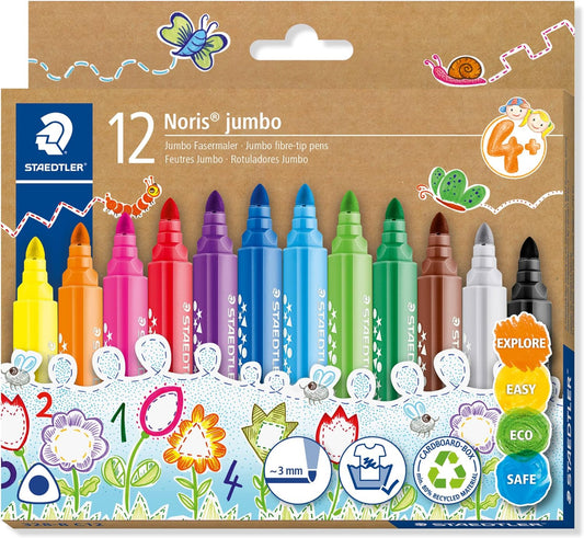STAEDTLER Noris Jumbo Colouring Markers – Perfect for Young Artists