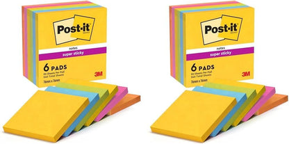 Post-it Super Sticky Notes – Extra Strong Adhesion for Hard-to-Stick Surfaces