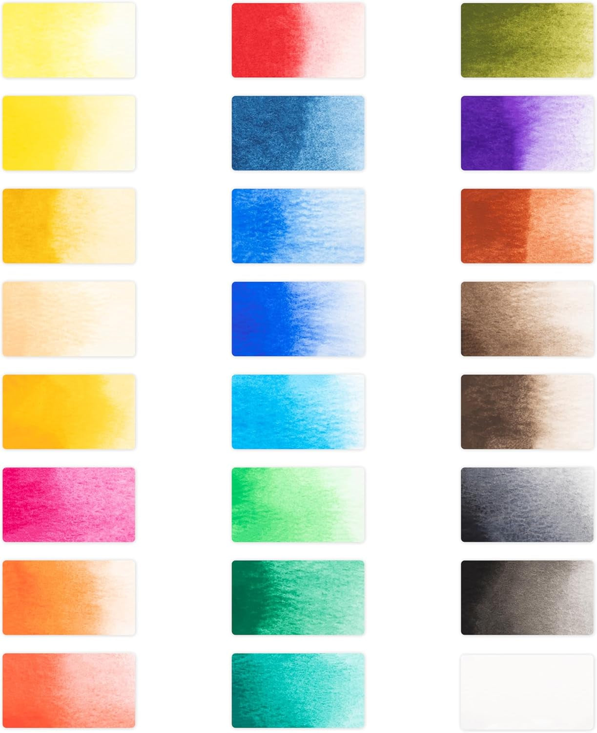 Castle Art Supplies 24 X 12Ml Watercolour Paint Tube Set | New Improved Formula | Value for Adult Artists | Quality, Intense Colours | Just Squeeze the Tube, Mix with Water (New Improved Formula)