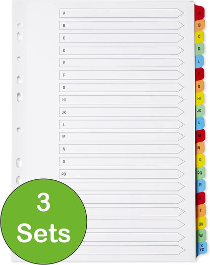 A4 A-Z File Dividers – Durable & Alphabetically Organized for Easy Filing