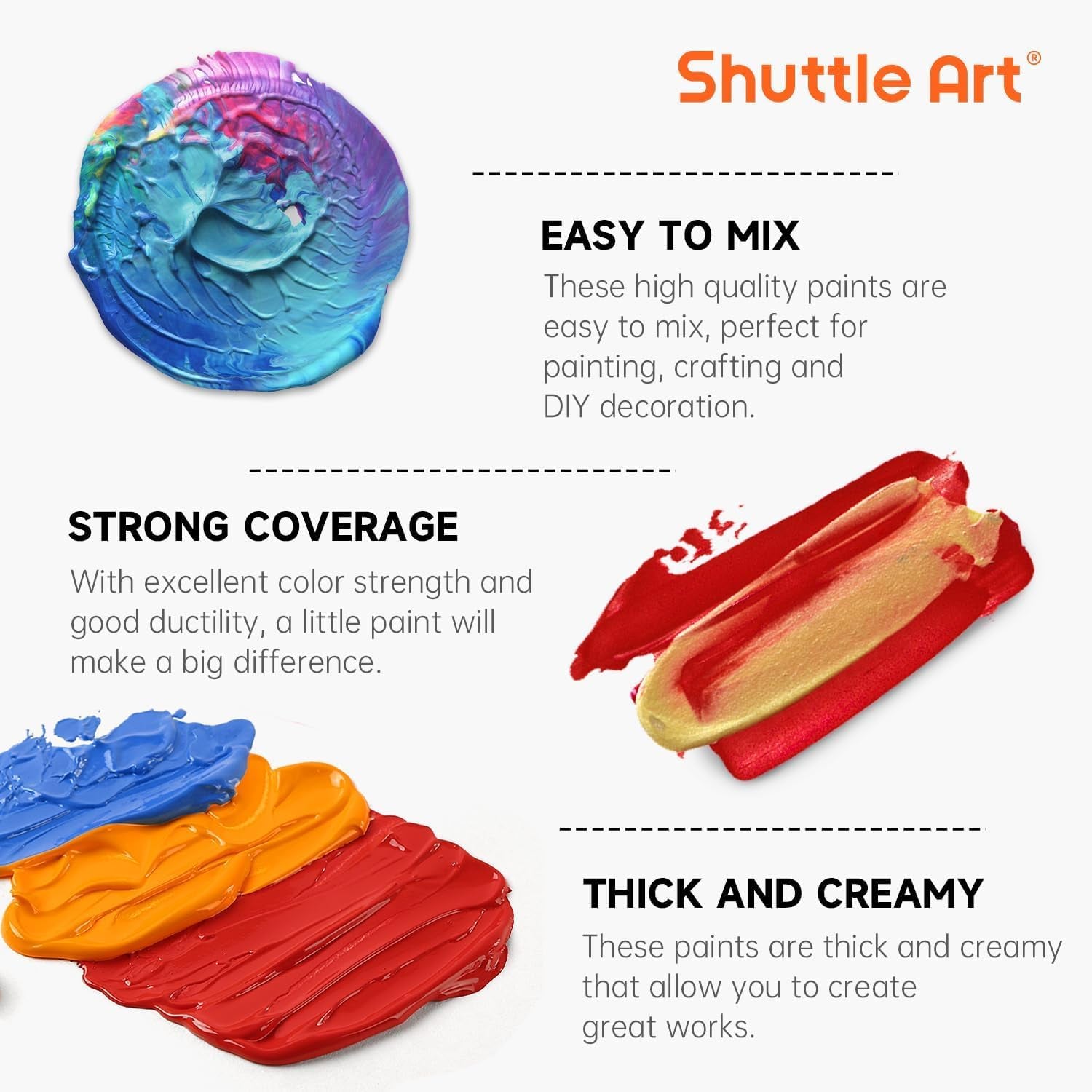Shuttle Art 25-Colour Vintage Acrylic Paint Set – Rich, Timeless Shades for Art & Crafting
