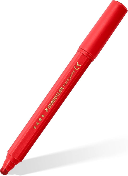 STAEDTLER Noris Junior Jumbo Fibre-Tip Pens – The Perfect First Colouring Pens for Toddlers