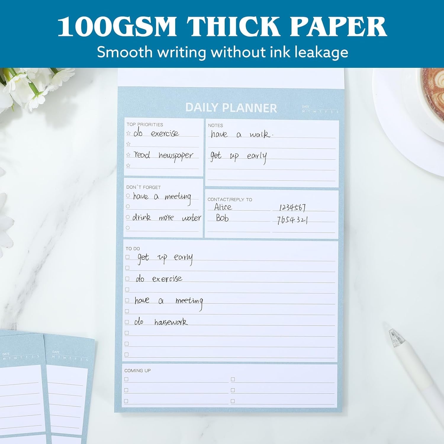 A5 Undated Daily Planner Pad – Flexible, Organized & Perfect for Productivity