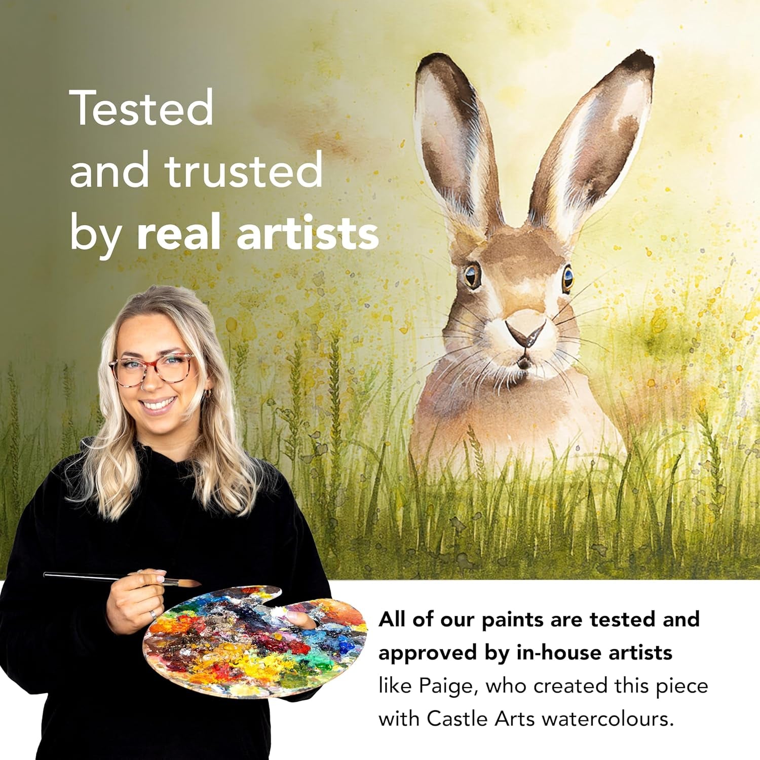 Castle Art Supplies 24 X 12Ml Watercolour Paint Tube Set | New Improved Formula | Value for Adult Artists | Quality, Intense Colours | Just Squeeze the Tube, Mix with Water (New Improved Formula)
