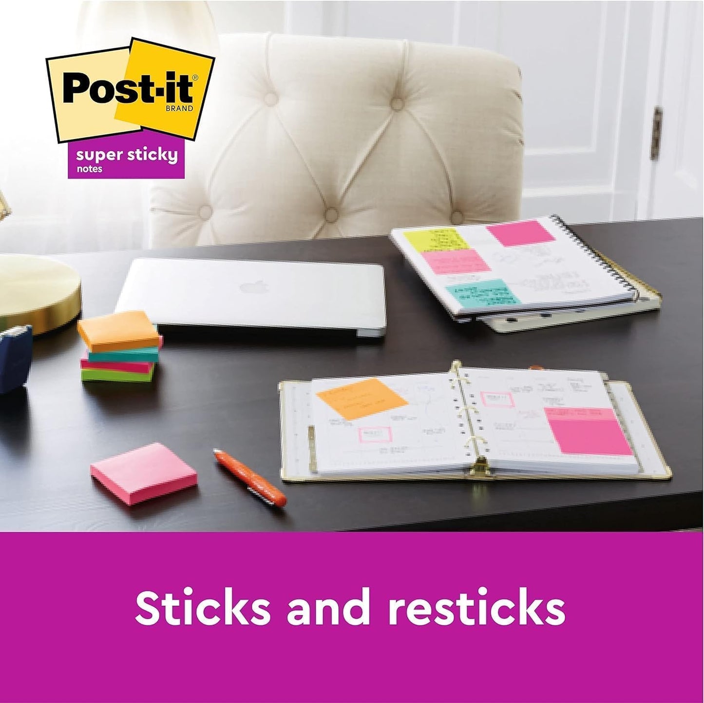 Post-it Super Sticky Notes – Extra Strong Adhesion for Hard-to-Stick Surfaces