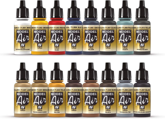 Vallejo Model Air Acrylic Paint Set – Pre-Thinned for Airbrushing