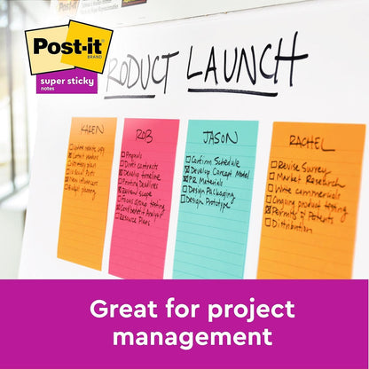 Post-it Super Sticky Notes – Extra Strong Adhesion for Big Ideas