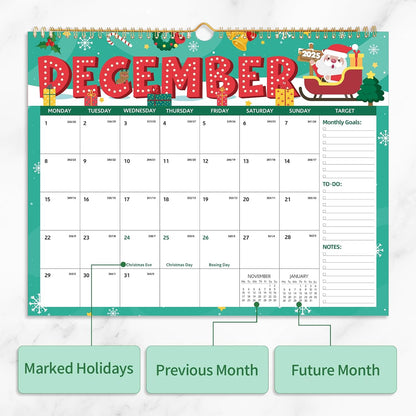 2025-2026 Wall Calendar – 18-Month Planner for Organization & Productivity