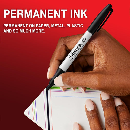 Sharpie Permanent Markers | Fine Point for Bold Details | Electro Pop & Assorted Original Colours | 24 Marker Pens