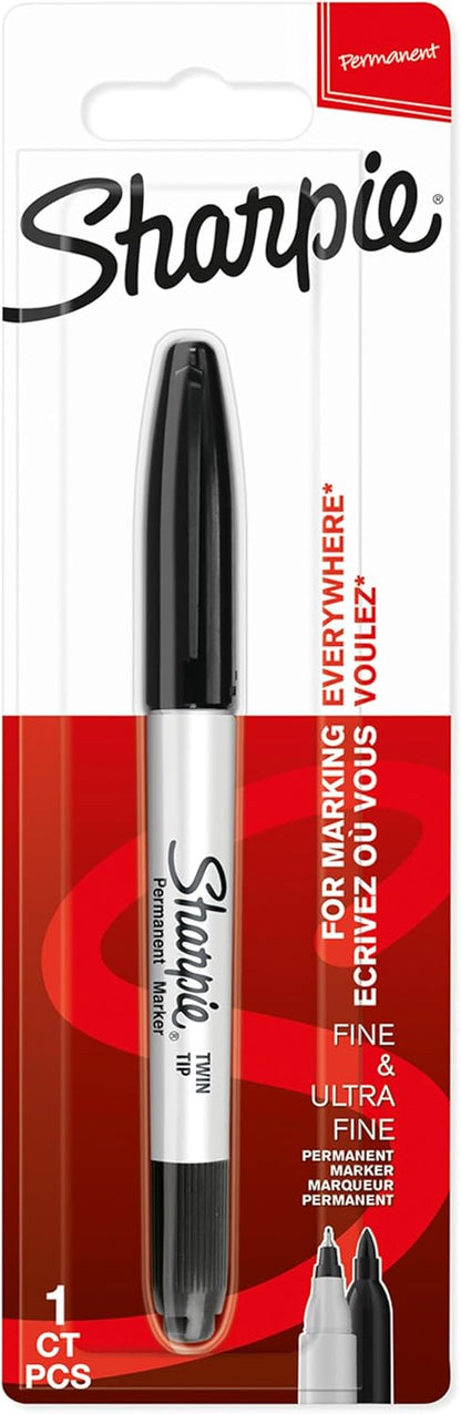 Sharpie Permanent Markers | Ultra Fine Point for Precise Marks | Assorted Colours | 12 Marker Pens