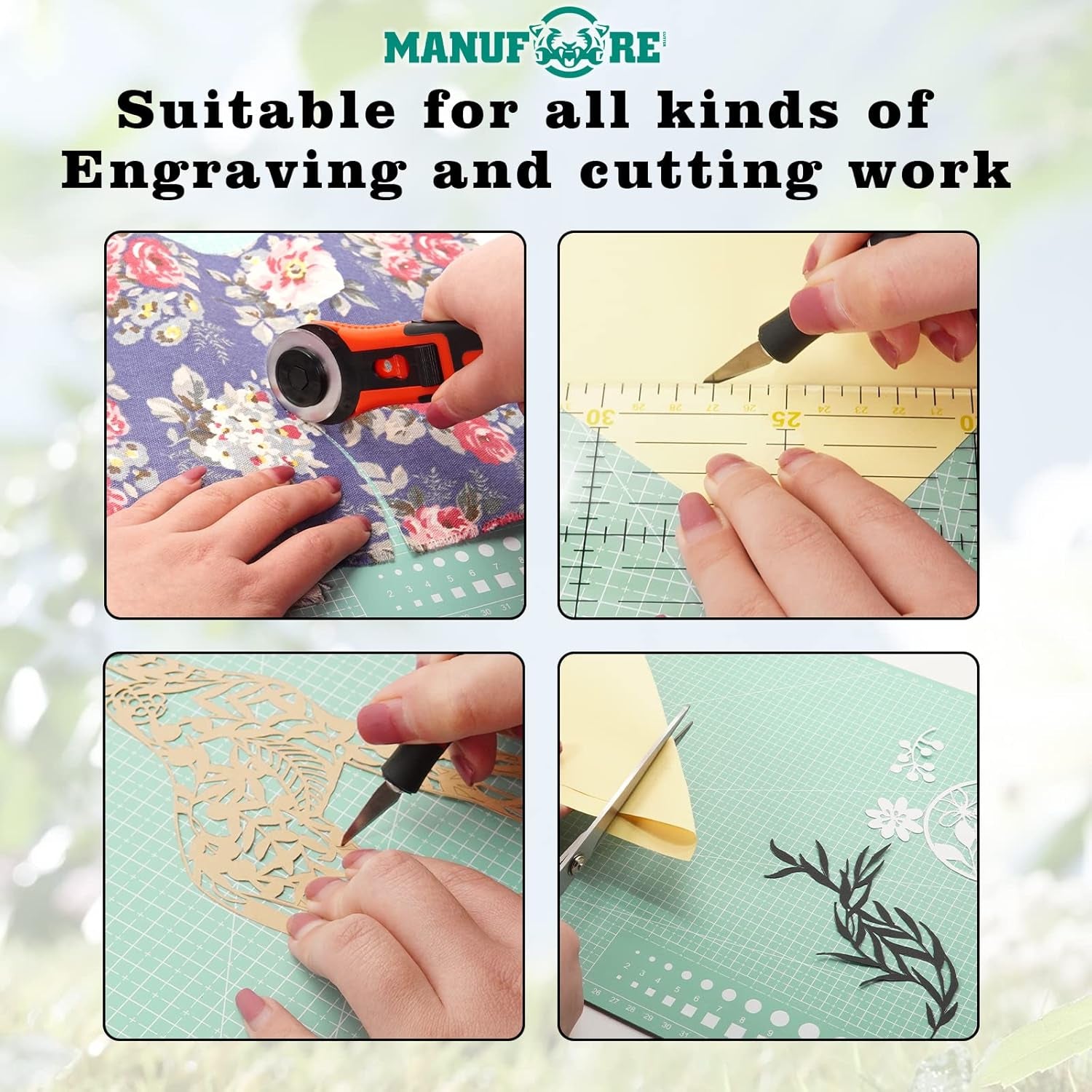 Self-Healing Cutting Mat Set – A3, A4 & A5 (3-Pack, Double-Sided PVC)