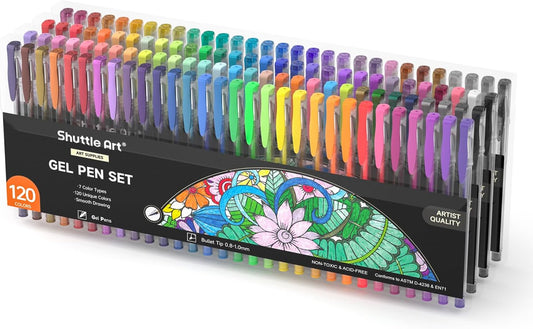 Shuttle Art 120-Colour Gel Pen Set – The Largest & Most Vibrant Collection
