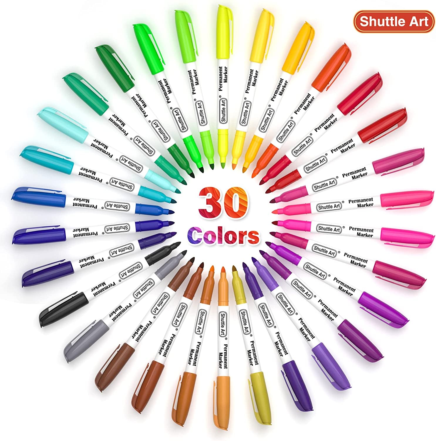 Shuttle Art 30-Colour Permanent Marker Set