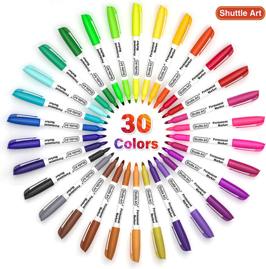 Shuttle Art 30-Colour Permanent Marker Set