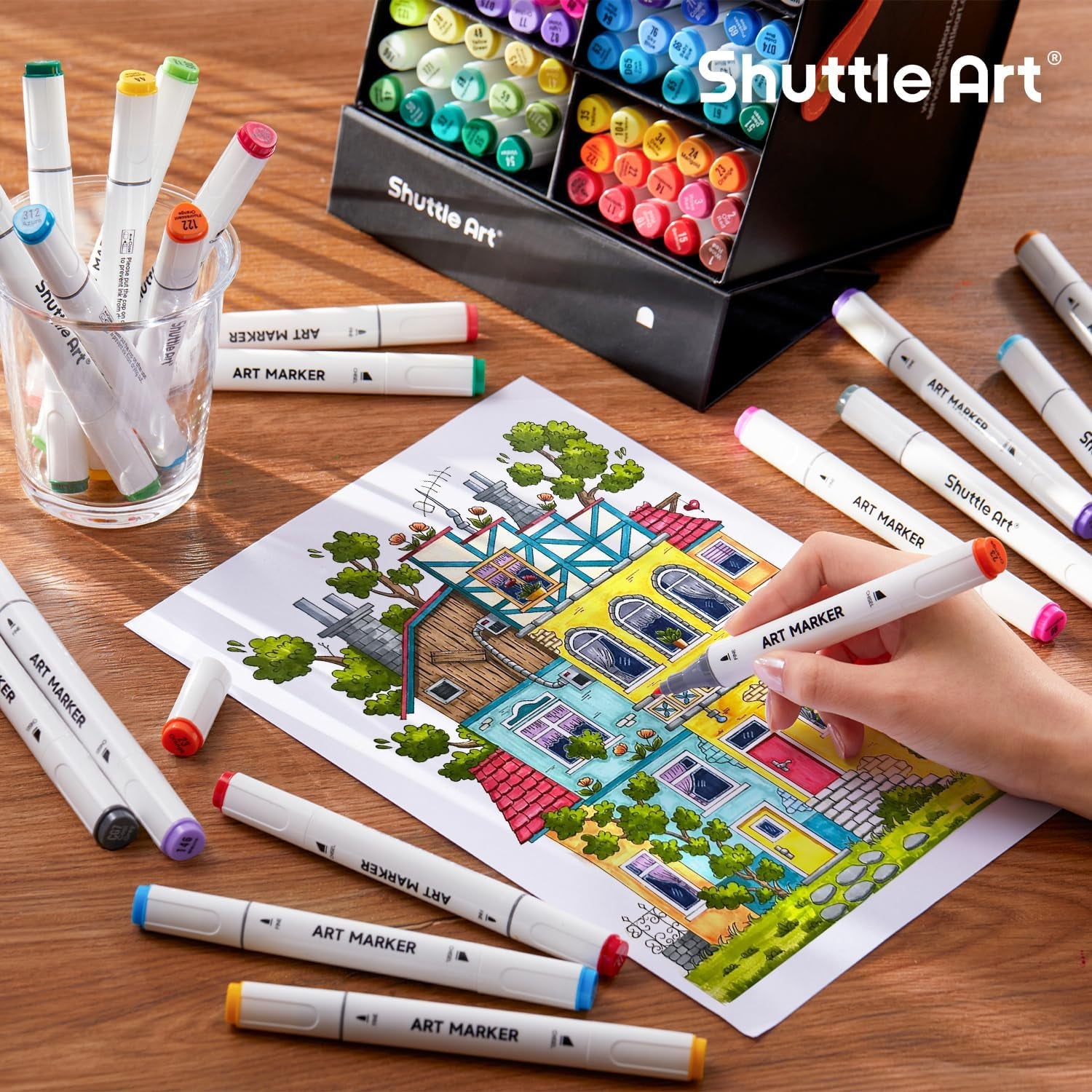 Shuttle Art 89-Piece Dual Tip Marker Set