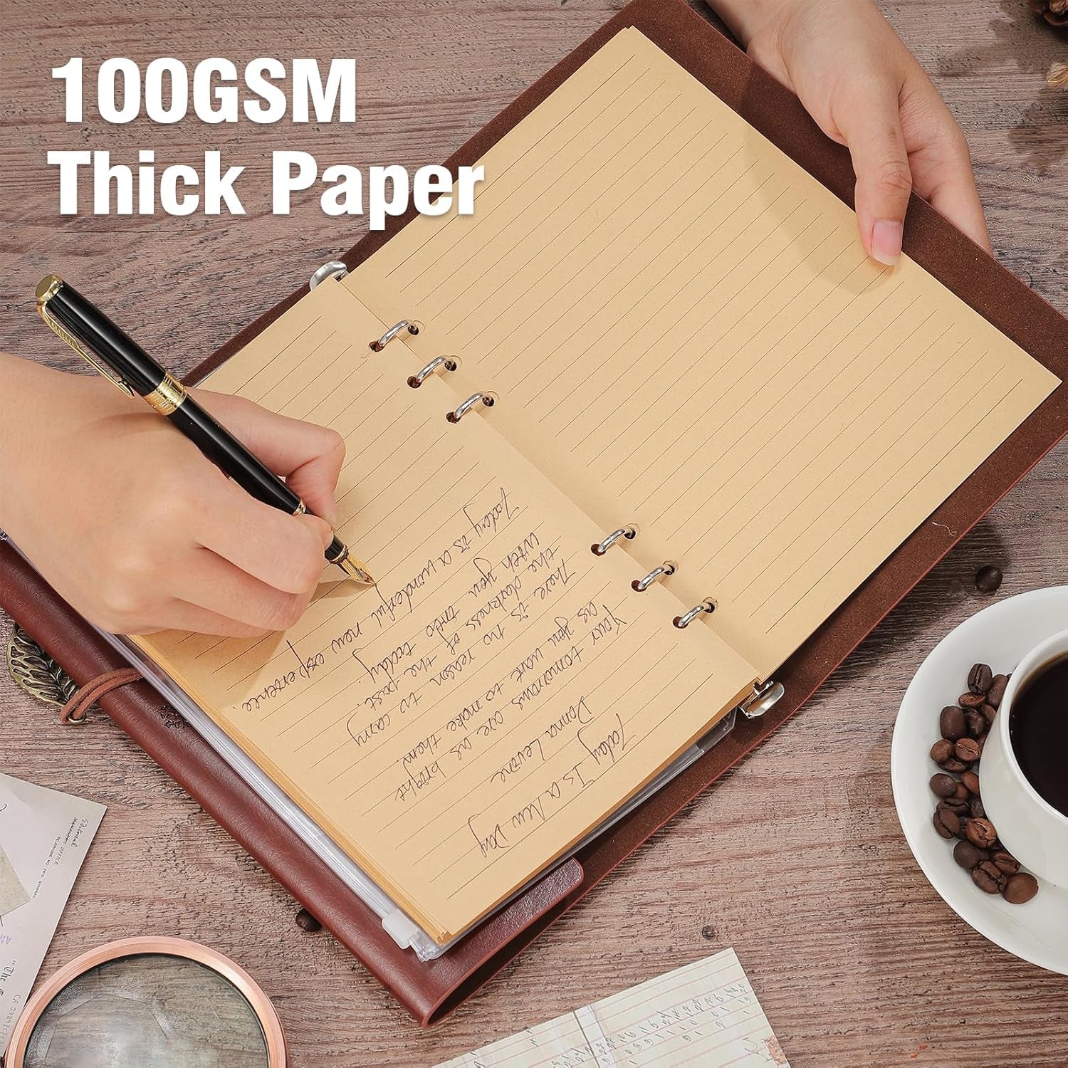 A5 Leather Travel Journal – Elegant, Refillable & Perfect for Everyday Use