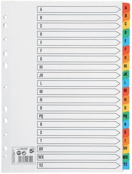 West End Stationery A4+ Alphabetical File Dividers – Pack of 10 for Easy Organization