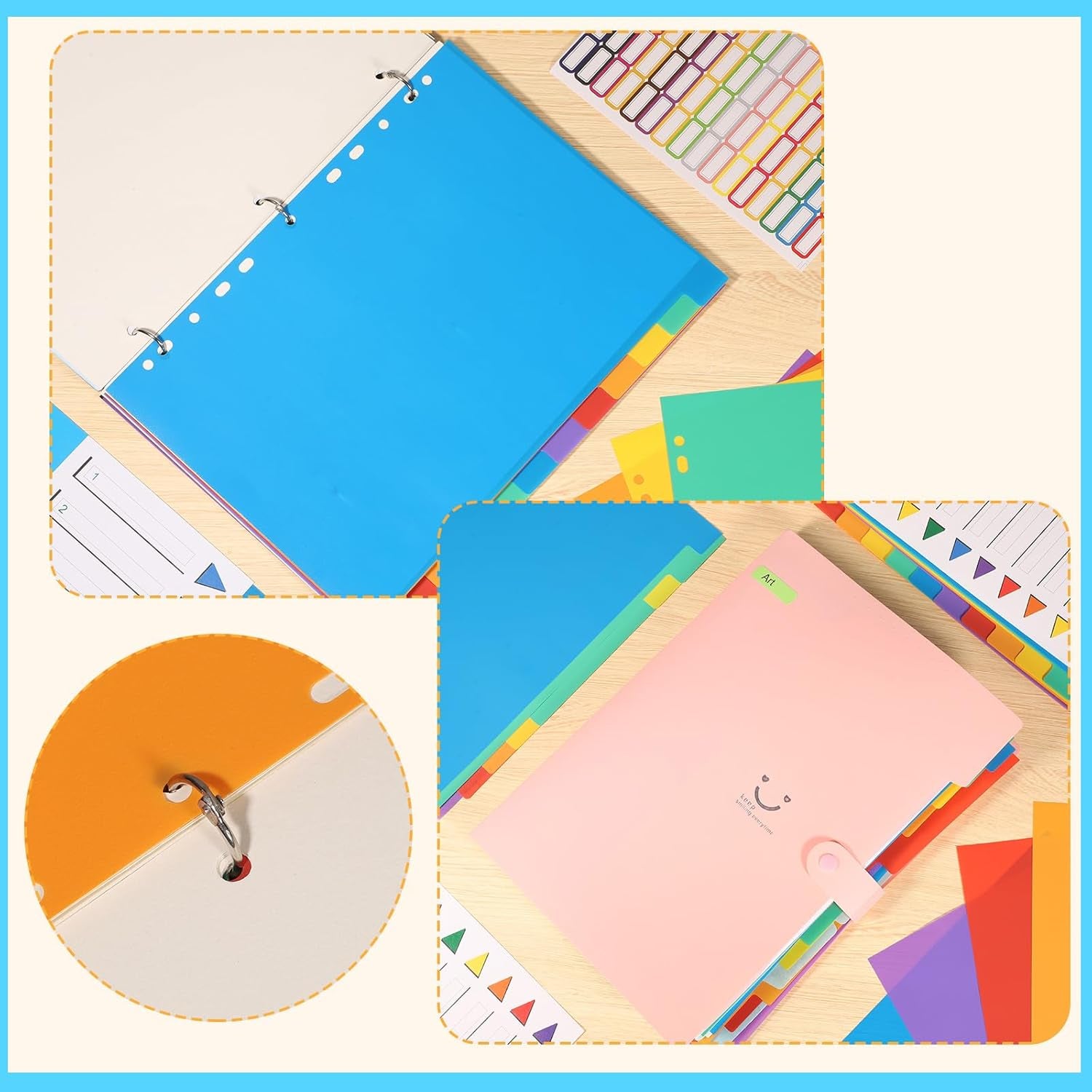 A4 1-12 Numbered Plastic File Dividers – Pack of 6 for Efficient Organization