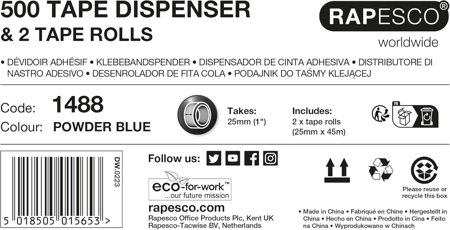 Rapesco 500 Heavy Duty Desktop Tape Dispenser – Durable, Versatile & Ready to Use