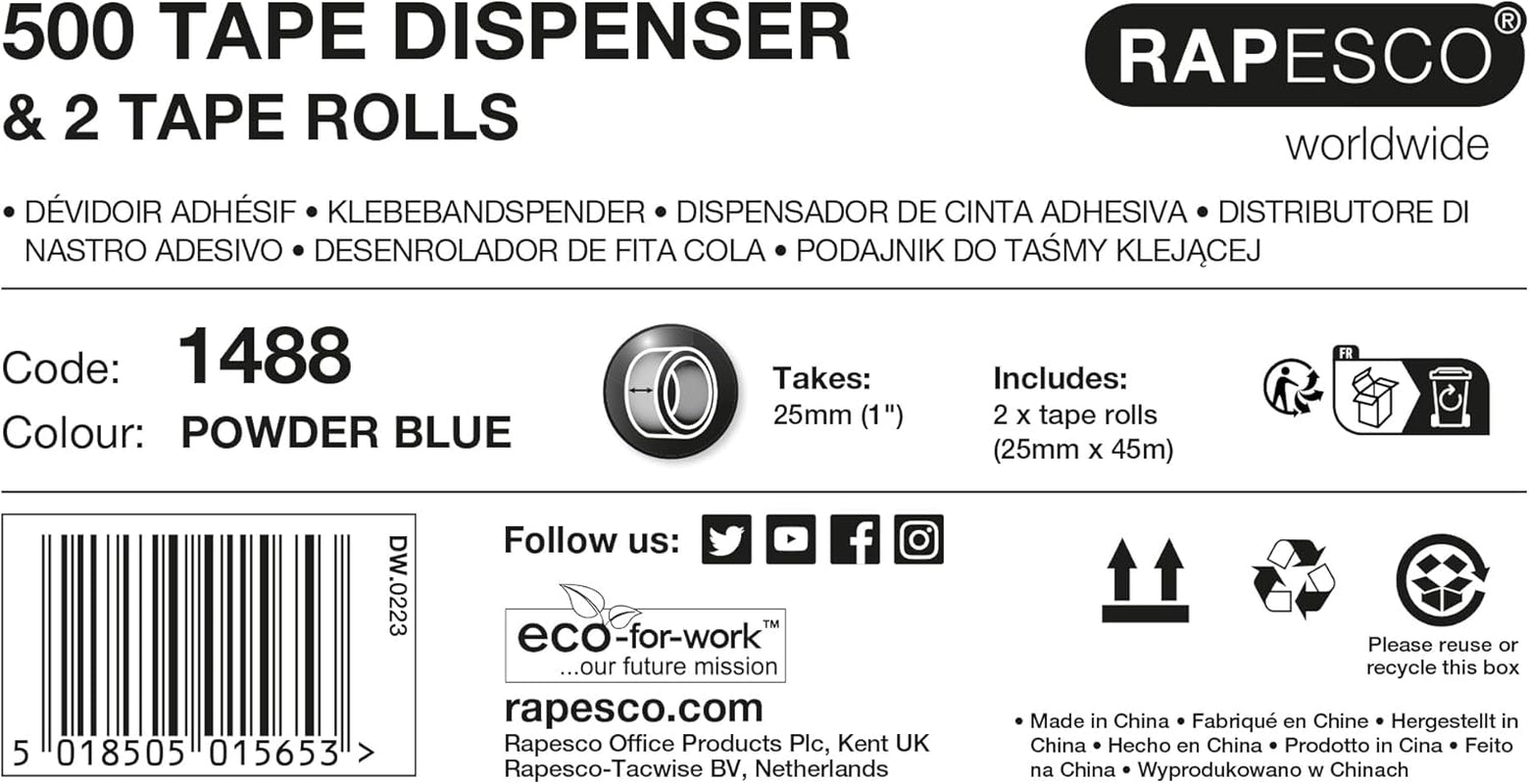 Rapesco 500 Heavy Duty Desktop Tape Dispenser – Durable, Versatile & Ready to Use