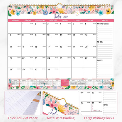 2025-2026 Wall Calendar – 18-Month Planner for Organization & Productivity