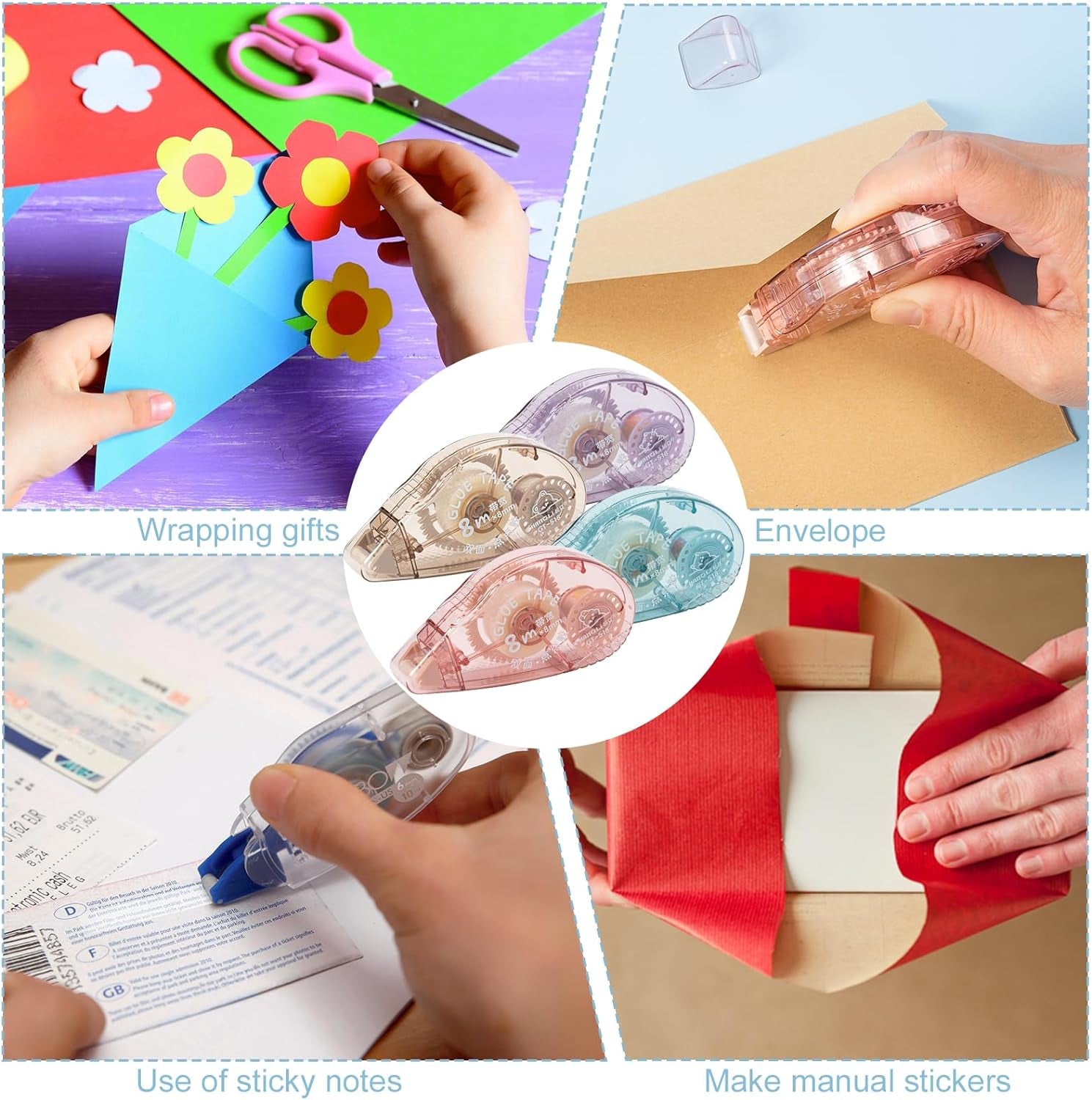 Glue Tape Set – Mess-Free, Easy-to-Use Adhesive for Crafts & Scrapbooking