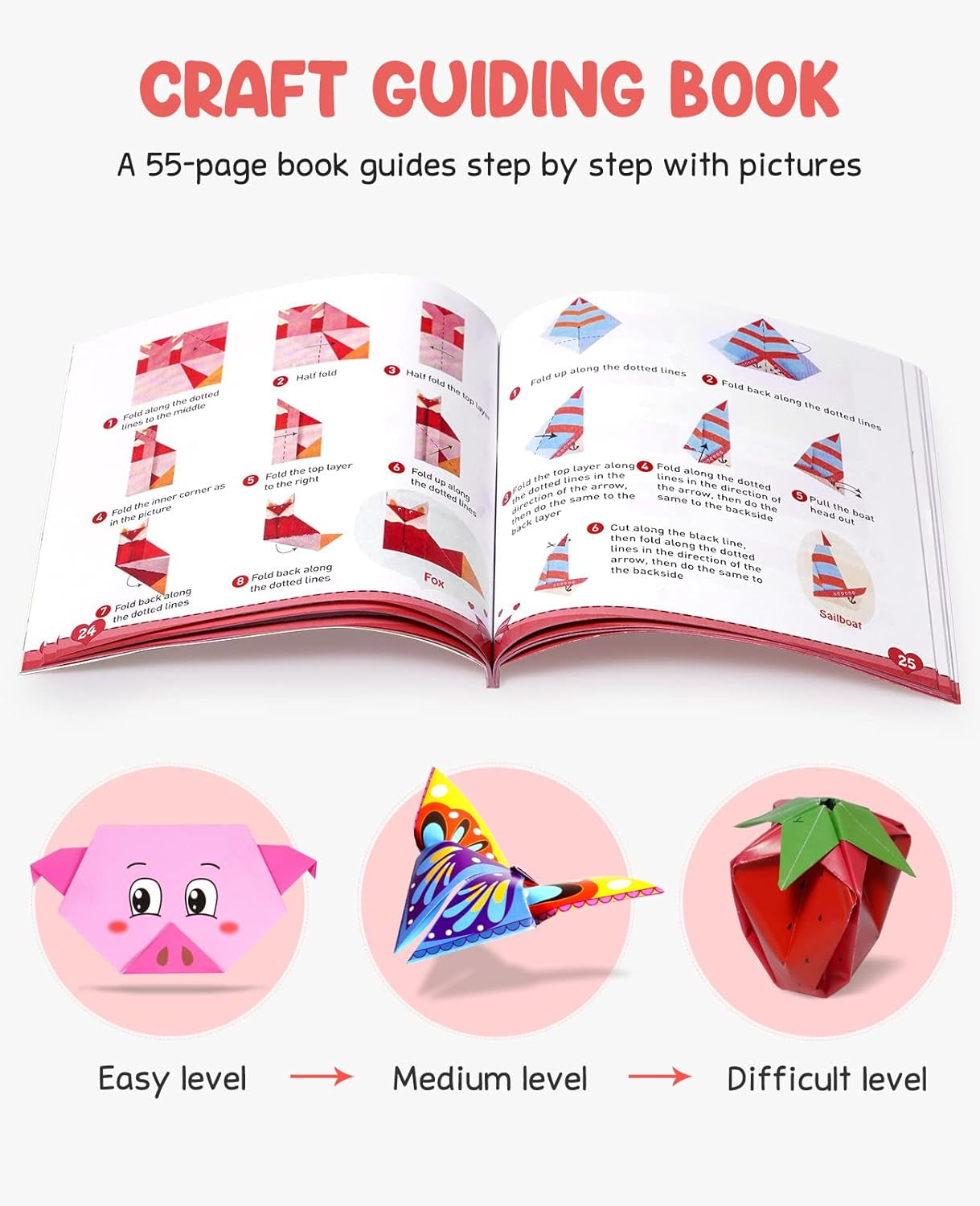 Gamenote Origami Paper Kit – Fun, Creative & Perfect for Kids