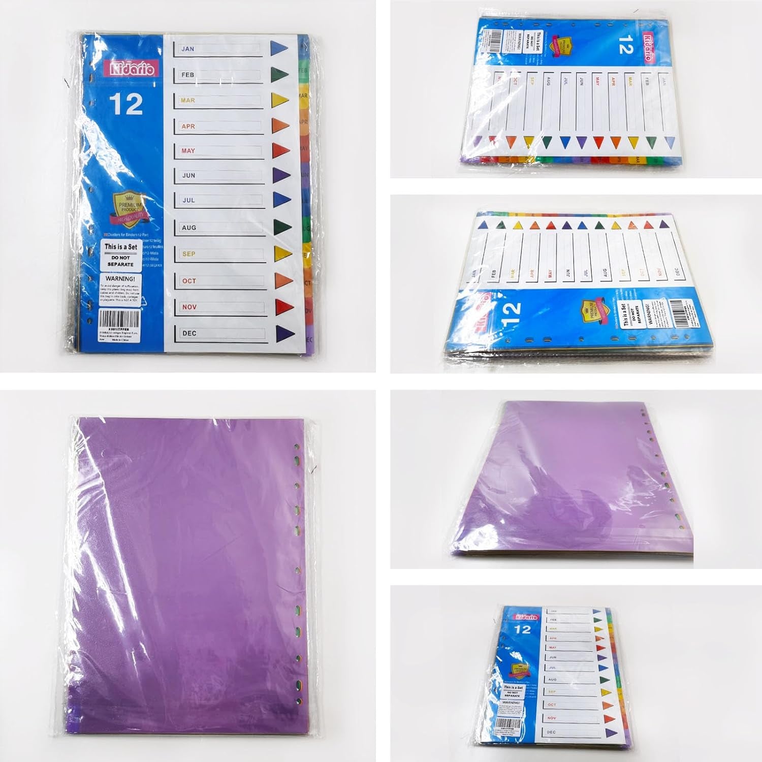 A4 Monthly File Dividers – Pack of 5 for Organized Filing
