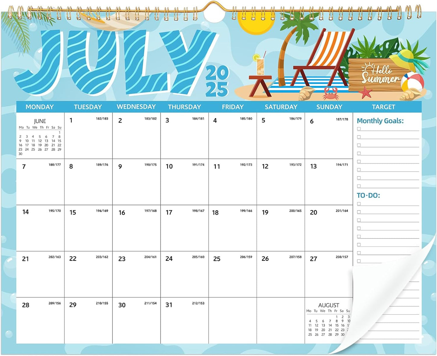 2025-2026 Wall Calendar – 18-Month Planner for Organization & Productivity