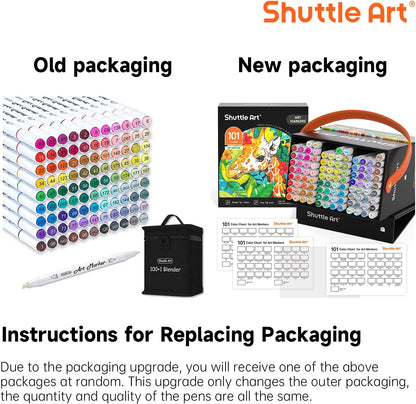 Shuttle Art 100-Colour Dual Tip Marker Set + Blender