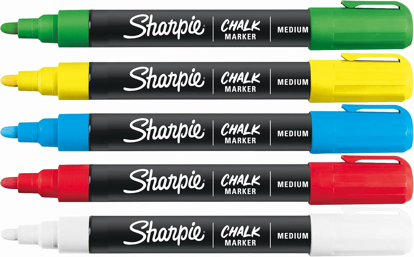 Sharpie Chalk Markers | Wet Erase Chalk Pens | Assorted Colours | 5 Count