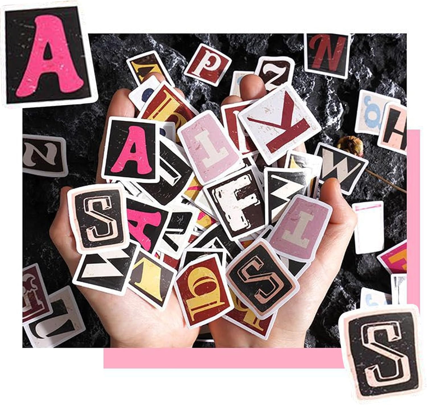 Vintage Alphabet Letter Stickers – 104 Sheets
