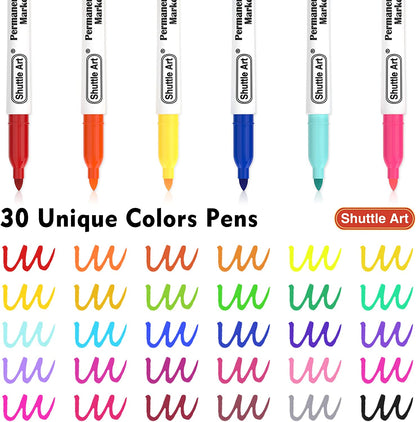 Shuttle Art 30-Colour Permanent Marker Set