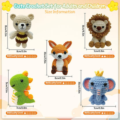 Beginner Crochet Animal Kit – Learn, Create & Make Adorable Plush Friends