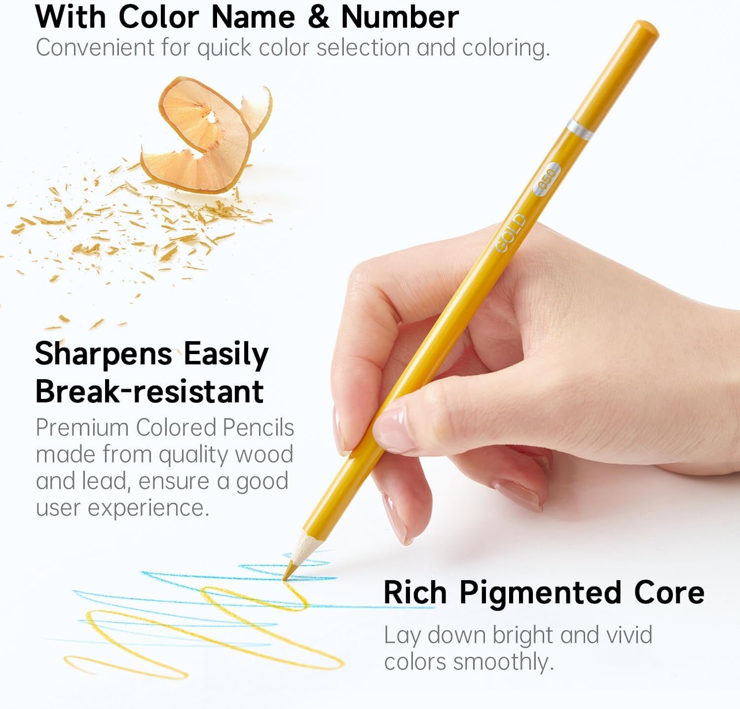 Shuttle Art 60-Piece Metallic Coloured Pencil Set