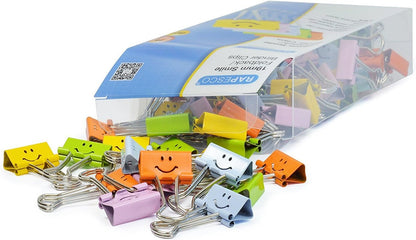 19mm Smiles Foldback Clips – Fun, Durable & Perfect for Organizing