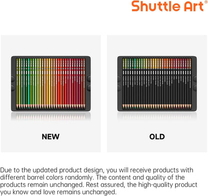 Shuttle Art 60-Piece Metallic Coloured Pencil Set